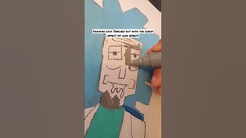 Drawing Rick from Rick and Morty with My own effect using posca markers! [#shorts) Satisfying Art!