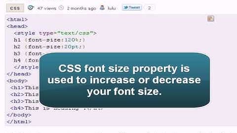 CSS Tutorial :css font size