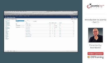 Introduction to Joomla Part 3 by Rod Martin