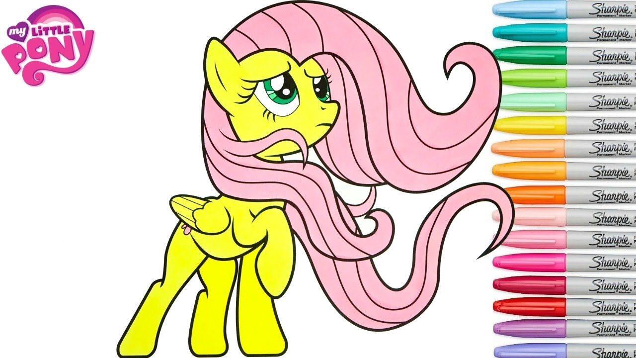 My Little Coloring Book Pages Fluttershy MLP Speed COLORING Rainbow ...