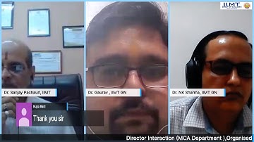 Director Interaction (MCA Department - IIMT College of Engineering, Greater Noida)