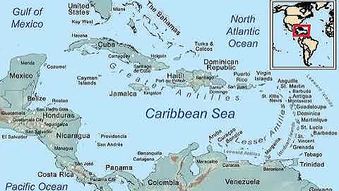 Map of the Caribbean