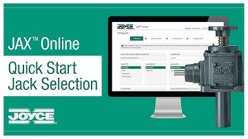 JAX® Online Quick Start – Jack Selection
