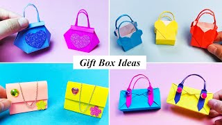 4 Easy DIY Miniature Handbag for Barbie | DIY Paper Bag for Doll | Origami Paper Craft Ideas