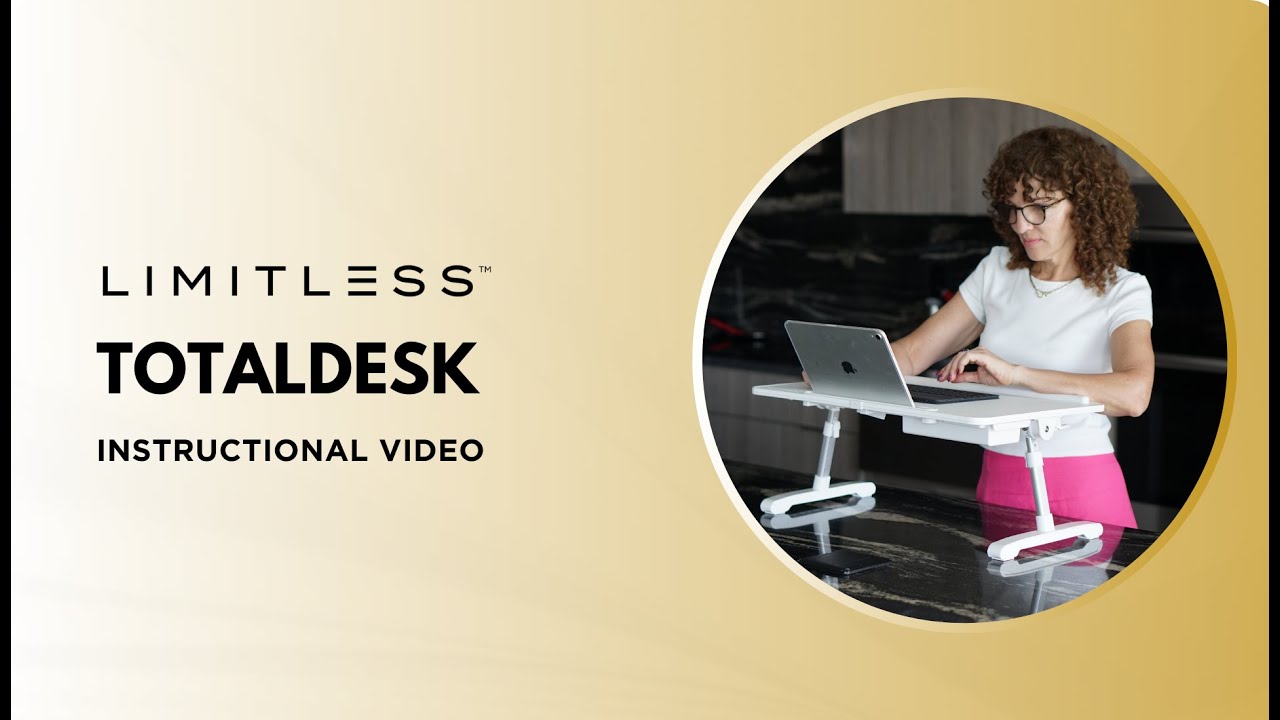 Limitless TotalDesk Portable Workstation And Lap Desk With Adjustable