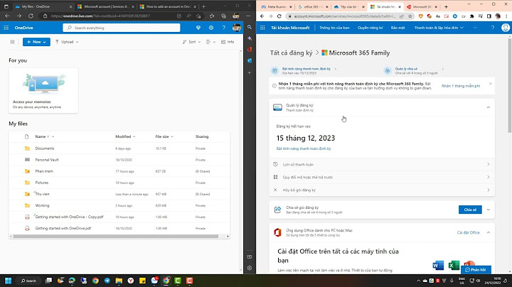 Dđồng bộ hóa 2 onedrive trên máy tính cùng lúc