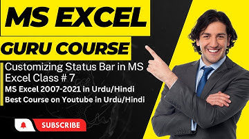 How to customize Status Bar in Microsoft Excel