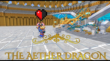 I fought the Aether Dragon in Minecraft Aether Dimension let’s play ￼￼￼