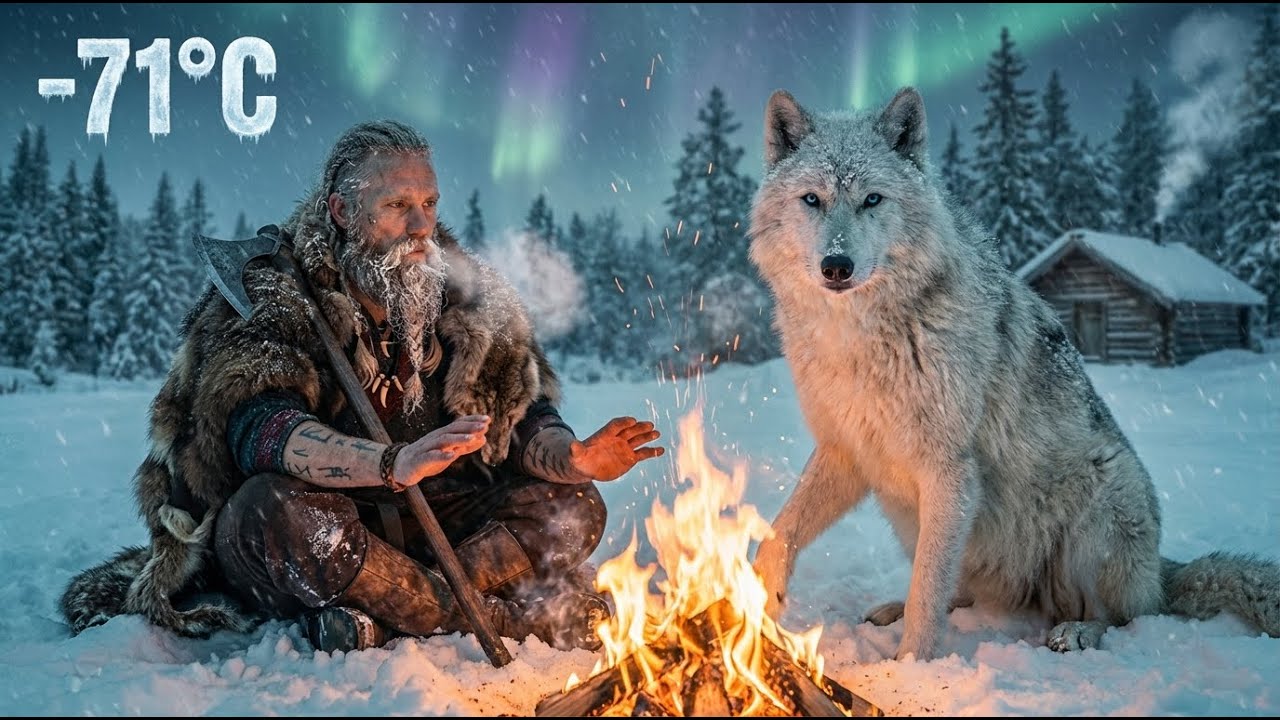 24 Hours Alone in -70 Degree Wilderness | Viking Survival ASMR