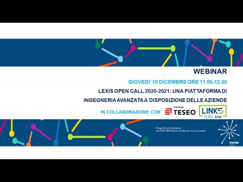 Presentazione Lexis Open Call con Teseo e LINKS Foundation