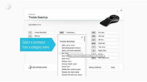 3DxWare 10 demo video how to customize 3D mouse buttons