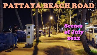 Amazing Thailand - Pattaya Beach Road Walk Tour Pov Scenes - July 2022