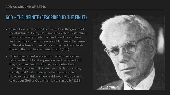 Tillich -  God as Ground of Being
