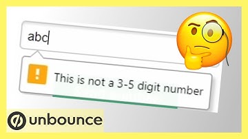 Using REGEX to validate form fields in UNBOUNCE