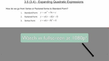 3.5 (3.4) - Expanding Quadratic Expressions