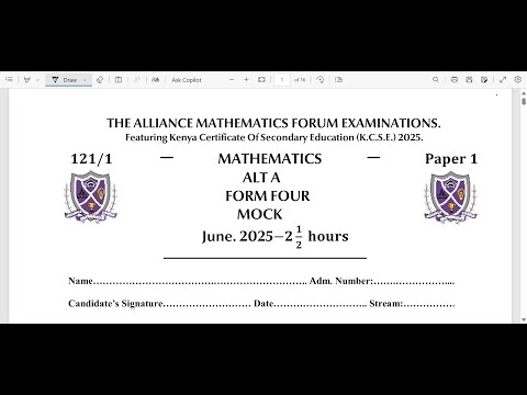 THE ALLIANCE MATHS