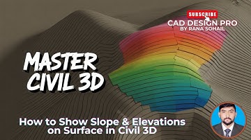 How to Show Elevation and Slope on Surface Contours & Grid in Civil 3D #autocadtutorial #civil3d
