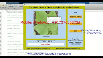 Cotton Leaf Disease Detection Using CNN Matlab Project With Source Code Cotton Plant Disease Predict