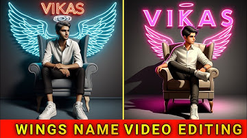 How To Create 3D Ai Wings Name Image | Trending Wings Name Video Editing | Bing Image Creator