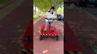 Warehouse Loading Made Simple with This Powerful 4-Wheel Electric Cart #shortvideo