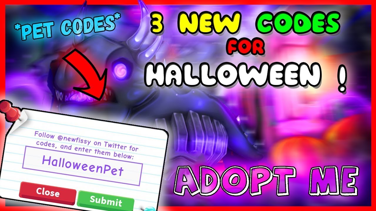 3 NEW CODES on ADOPT ME !! / Halloween Update (October 2019) Roblox - YouTube