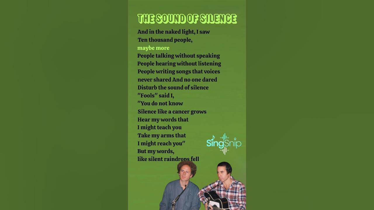 The Sound of Silence - Simon & Garfunkel song lyrics #thesoundofsilence #lyrics #80smusic The Sound of Silence - Simon & Garfunkel song lyrics #thesoundofsilence #lyrics #80smusic