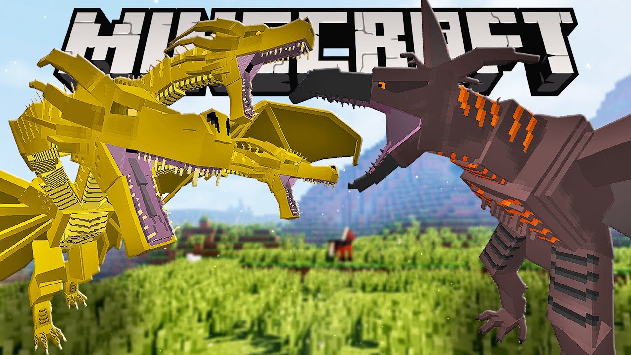 TITANUS RODAN VS KING GHIDORAH! CÉUS em CHAMAS | Godzilla no Minecraft ...