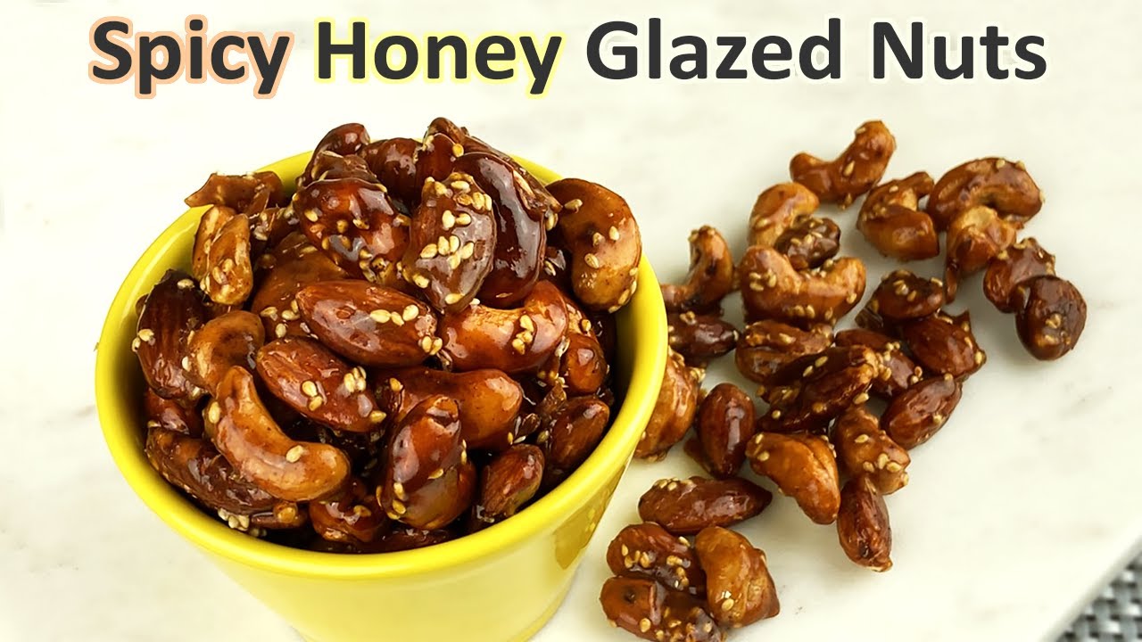 Spicy Honey Glazed Nuts  Stovetop Recipe 