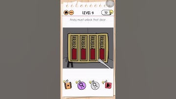Brain Test 2 Prison Escape Level 9 Answer | Andy must unlock that door