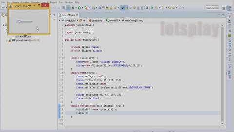Video #90 - Java Swing Tutorial - JSlider Example