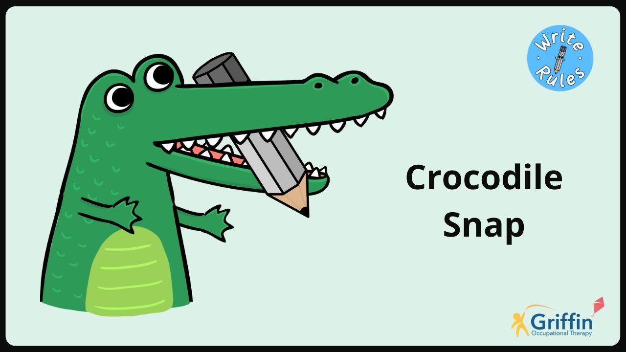 Crocodile Snap Write Rules Tripod Pencil Grasp Song for Children