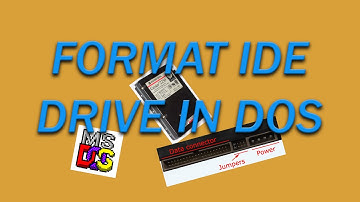 How To Format IDE Drive in DOS