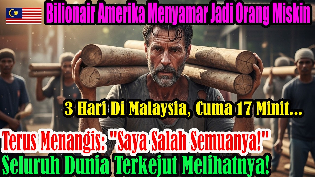 Bilionair Amerika menyamar miskin, hidup 3 hari di Malaysia, 17 minit kemudian menangis dan mengaku…