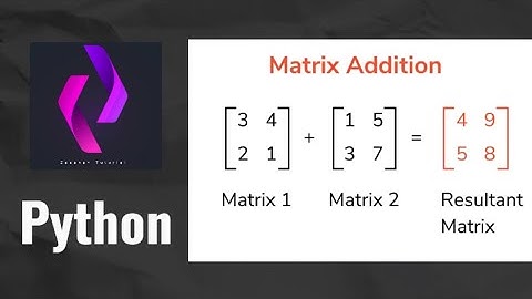 Program to add two matrices using nested loop || Python