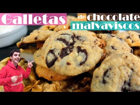 Video: Galletas De Chispas De Chocolate Con Malvaviscos Glaseados