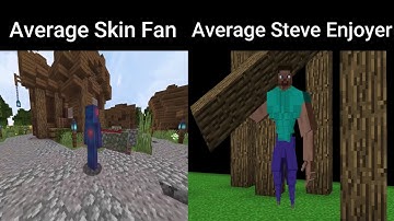 Average Minecraft Skin Fan vs Average Steve Enjoyer #minecraft #meme #memes