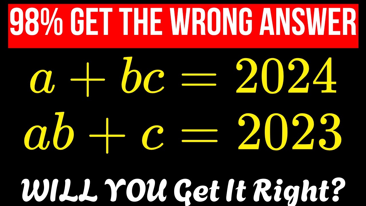 Harvard University Interview Math Trick | Can You Find a, b, c? | Maths Olympiad