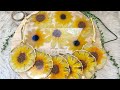 Beautiful Sunflower Resin Tray and Coaster Set