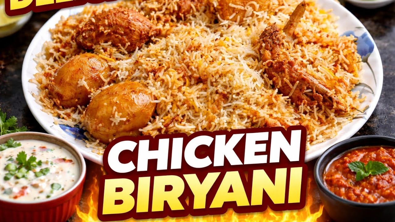 Kolkata style chicken briyan😋|| chicken briyani 