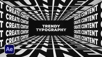 2022 Trendy Tunnel Typography in After Effects | Tutorial