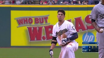 KC@CLE: Zimmer grounds an RBI double to right field