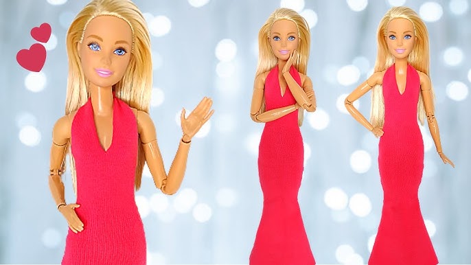 Como fazer roupas da Barbie – Sem cola e sem costura 👗😍 