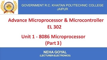 EL 302 Unit 1 Instruction Execution Sequence and Addressing Modes of 8086 by Neha Goyal
