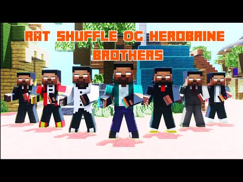 Rat Dance Shuffle Trend With OG Herobrine Brothers || Minecraft Animation || Prisma 3D