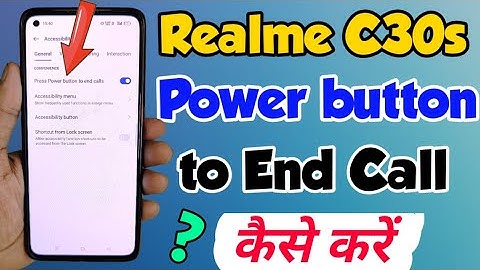 Realme c30s me Power button to end call Setting kaise kare | Realme c30s power button to end call