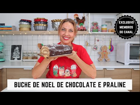 Aula para membros: Bûche de Noel de chocolate e praliné