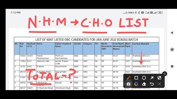 NHM CHO ( COMMUNITY HEALTH OFFICER ) - WAITING CANDIDATES LIST जारी - LIST में अपना नाम देखे- MP CHO