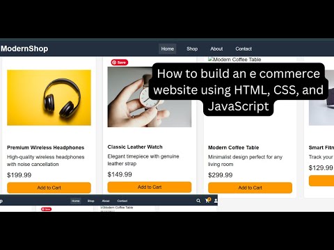 How to build an e commerce website using HTML, CSS, and JavaScript In 3 Minutes