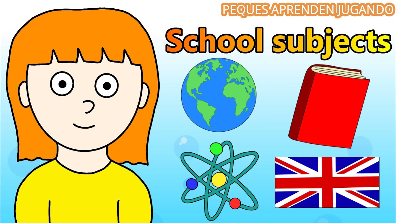 La escuela, asignaturas y objetos en inglés Video para niños de Peques  Aprenden Jugando - YouTube