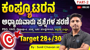 ಕಂಪ್ಯೂಟರನ ಅಧ್ಯಾಯವಾರು ಪ್ರಶ್ನೆಗಳ ಸರಣಿ | Computer chapter wise questions series #MGAcademy